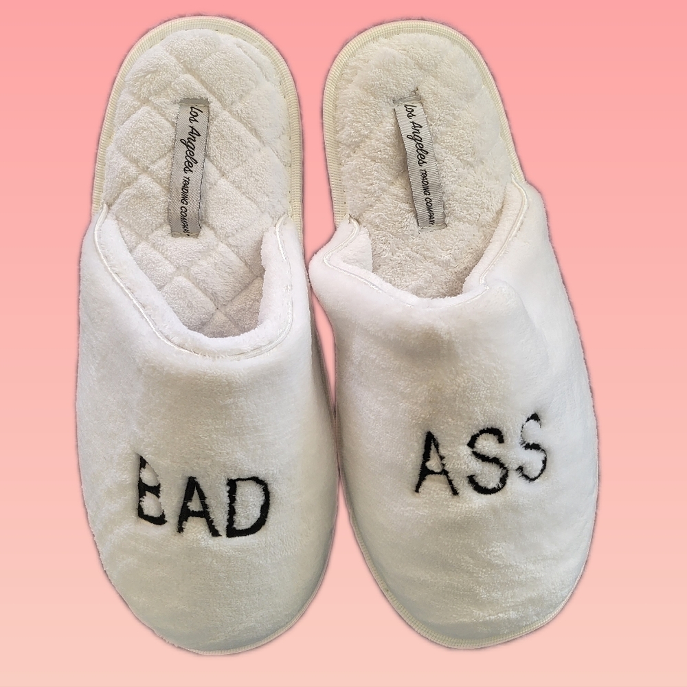 New Woman's Plush Cozy Slippers "Bad Ass"
